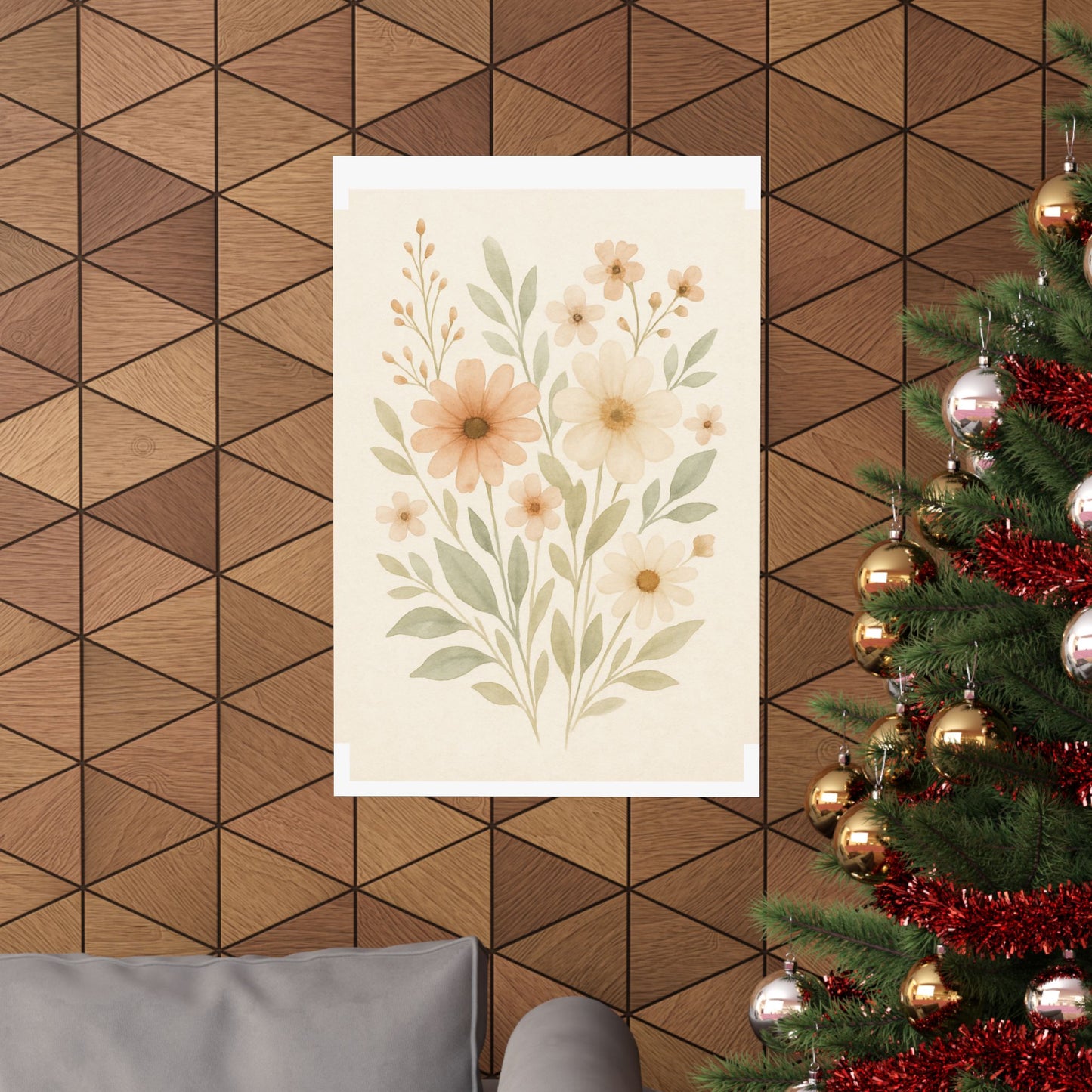Elegant Floral Wall Art Prints, Nature-Themed Decor, Matte Vertical Posters for Home, Boho Wall Art, Gift for Plant Lovers