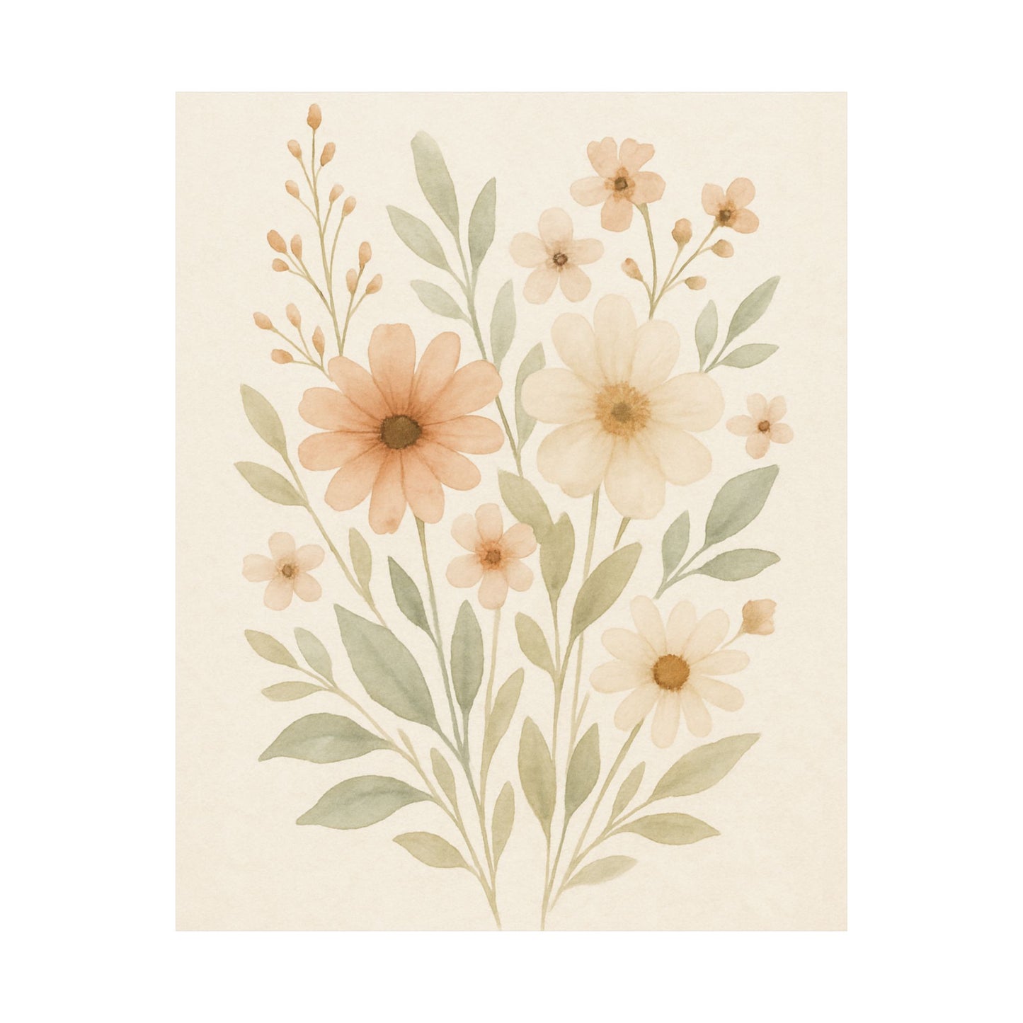 Elegant Floral Wall Art Prints, Nature-Themed Decor, Matte Vertical Posters for Home, Boho Wall Art, Gift for Plant Lovers