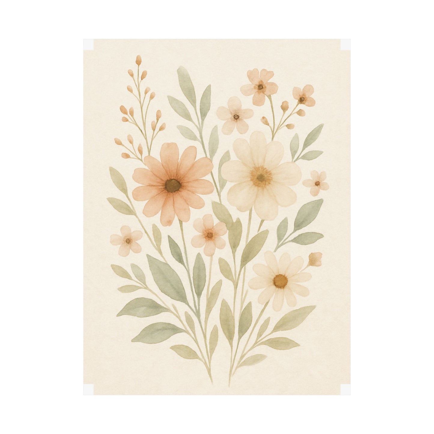 Elegant Floral Wall Art Prints, Nature-Themed Decor, Matte Vertical Posters for Home, Boho Wall Art, Gift for Plant Lovers