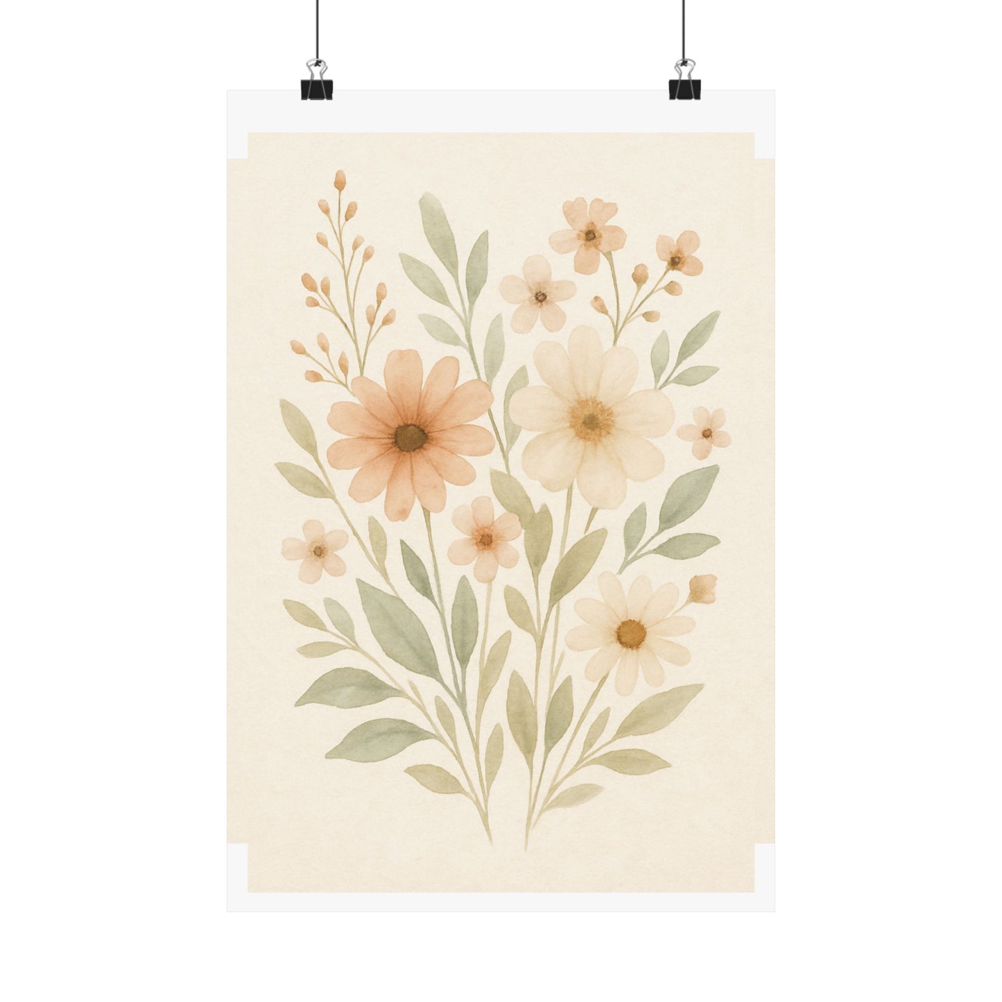 Elegant Floral Wall Art Prints, Nature-Themed Decor, Matte Vertical Posters for Home, Boho Wall Art, Gift for Plant Lovers