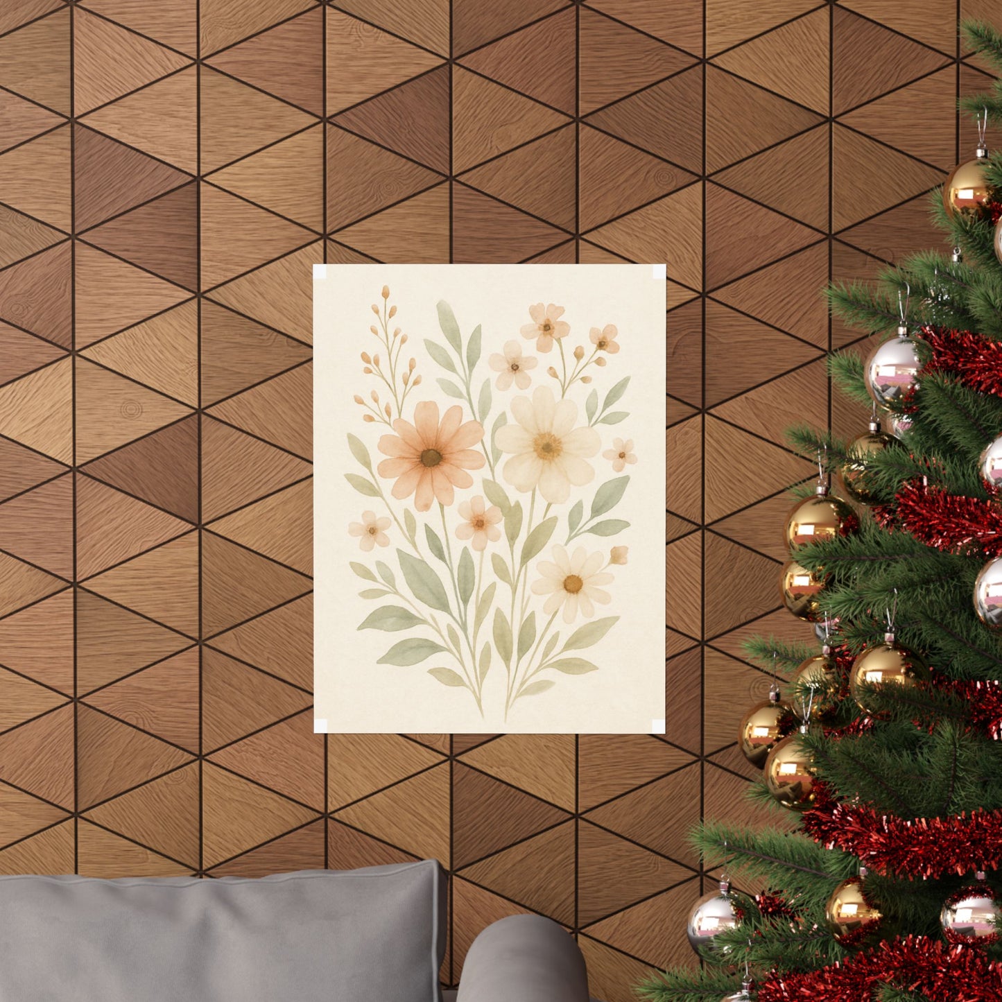 Elegant Floral Wall Art Prints, Nature-Themed Decor, Matte Vertical Posters for Home, Boho Wall Art, Gift for Plant Lovers