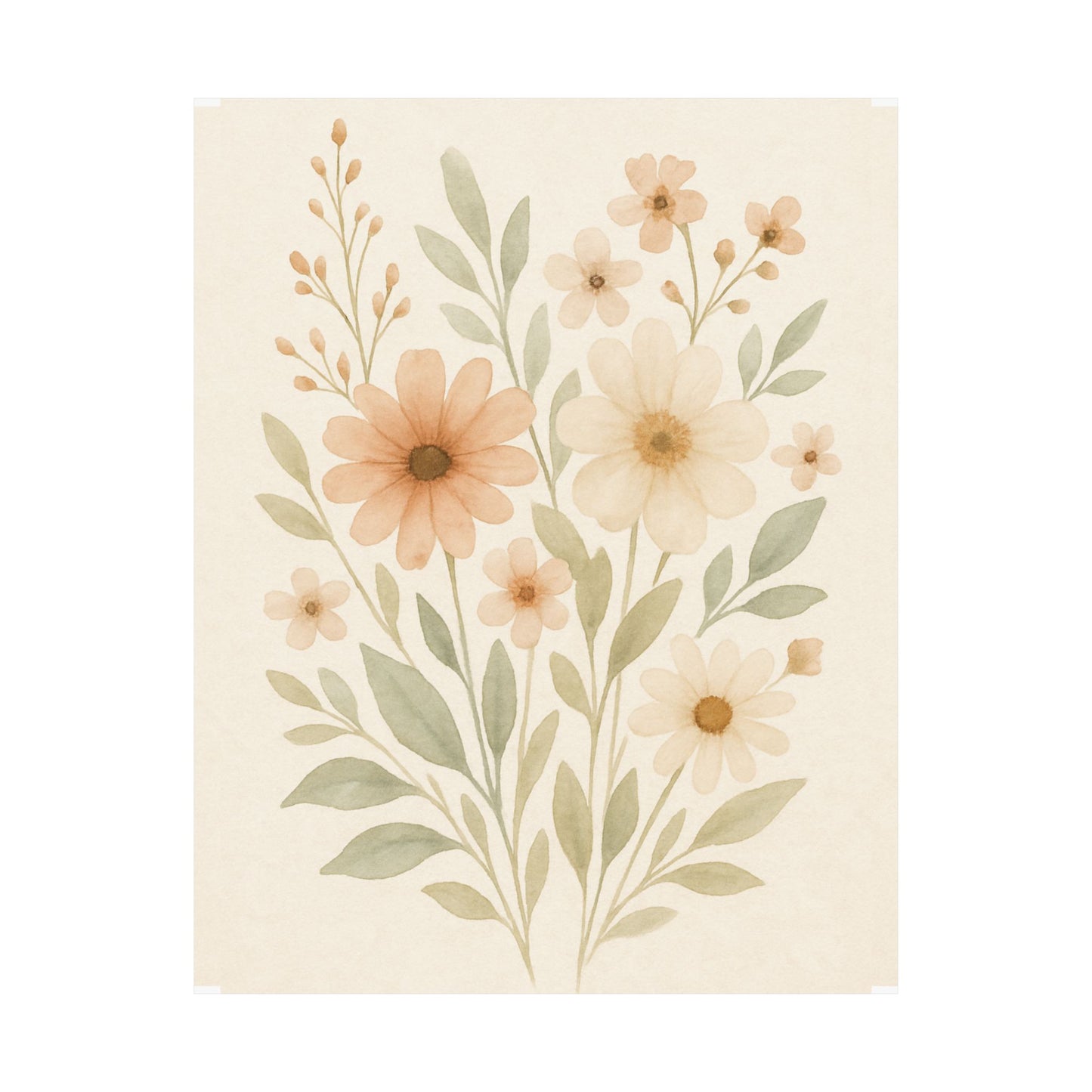 Elegant Floral Wall Art Prints, Nature-Themed Decor, Matte Vertical Posters for Home, Boho Wall Art, Gift for Plant Lovers