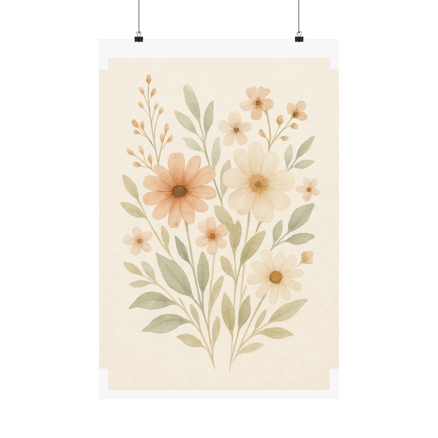 Elegant Floral Wall Art Prints, Nature-Themed Decor, Matte Vertical Posters for Home, Boho Wall Art, Gift for Plant Lovers
