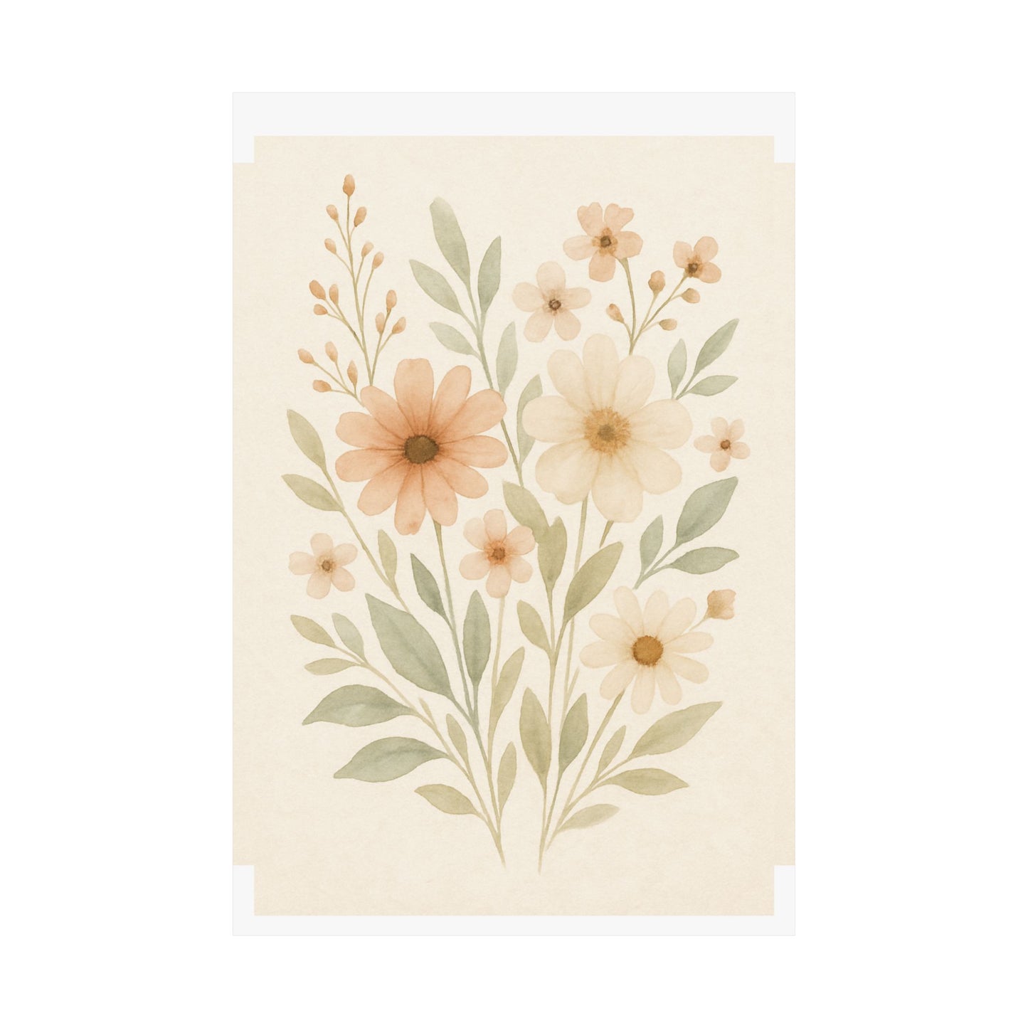 Elegant Floral Wall Art Prints, Nature-Themed Decor, Matte Vertical Posters for Home, Boho Wall Art, Gift for Plant Lovers